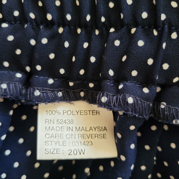 all-around pleated navy polka-dots skirt 20 - Picture 5 of 7